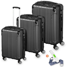 Afbeelding in Gallery-weergave laden, Yolo-deals - 3- Delige kofferset - met afneembare wielen - 360° draaibaar - geinteregreerd slot - Sienna - Diverse kleuren