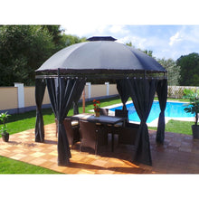 Afbeelding in Gallery-weergave laden, Yolo-deals - Tuin Prieel DeLuxe met LED verlichting - Solar - Rond - 350cm -UV bestendig - Diverse kleuren