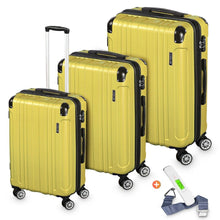 Afbeelding in Gallery-weergave laden, Yolo-deals - 3- Delige kofferset - met afneembare wielen - 360° draaibaar - geinteregreerd slot - Sienna - Diverse kleuren