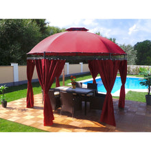 Afbeelding in Gallery-weergave laden, Yolo-deals - Tuin Prieel DeLuxe met LED verlichting - Solar - Rond - 350cm -UV bestendig - Diverse kleuren