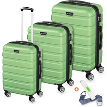 Afbeelding in Gallery-weergave laden, Yolo-deals - 3- Delige kofferset - met afneembare wielen - 360° draaibaar - geinteregreerd slot - Napoli - Diverse kleuren