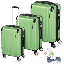 Afbeelding in Gallery-weergave laden, Yolo-deals - 3- Delige kofferset - met afneembare wielen - 360° draaibaar - geinteregreerd slot - Sienna - Diverse kleuren