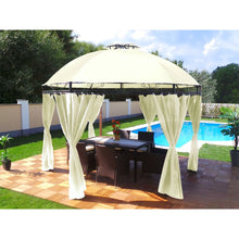 Afbeelding in Gallery-weergave laden, Yolo-deals - Tuin Prieel DeLuxe met LED verlichting - Solar - Rond - 350cm -UV bestendig - Diverse kleuren