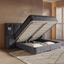 Afbeelding in Gallery-weergave laden, Yolo-deals - Boxspring met opbergruimte - Cresta XL - Antraciet - 160/180 x 200cm