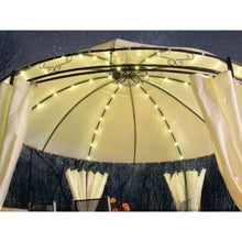 Afbeelding in Gallery-weergave laden, Yolo-deals - Tuin Prieel DeLuxe met LED verlichting - Solar - Rond - 350cm -UV bestendig - Diverse kleuren