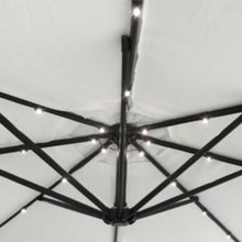 Afbeelding in Gallery-weergave laden, Yolo-deals - Zweefparasol med LED verlichting - Solar - 300 of 350 cm - UV bestendig - Incl. beschermhoes - Diverse kleuren