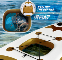 Afbeelding in Gallery-weergave laden, SUP Board Gold RA  320cm Opblaasbaarmet kajakzitting, peddel, rugzak, vin, reparatieset, pomp, camerahouder, licht, kleurkeuze, stand-up paddleboard, surfboard
