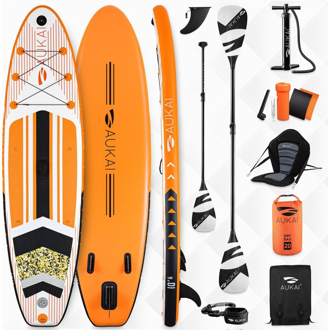 Yolo-deals - Supboard Pro - 320 cm - Incl kayak paddle en zitje - Geschikt tot 200KG - Diverse kleuren