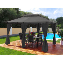 Afbeelding in Gallery-weergave laden, Yolo-deals - Tuin Prieel DeLuxe met LED verlichting - Solar - 3x4M - UV bestendig - Incl zijwanden - Diverse kleuren

