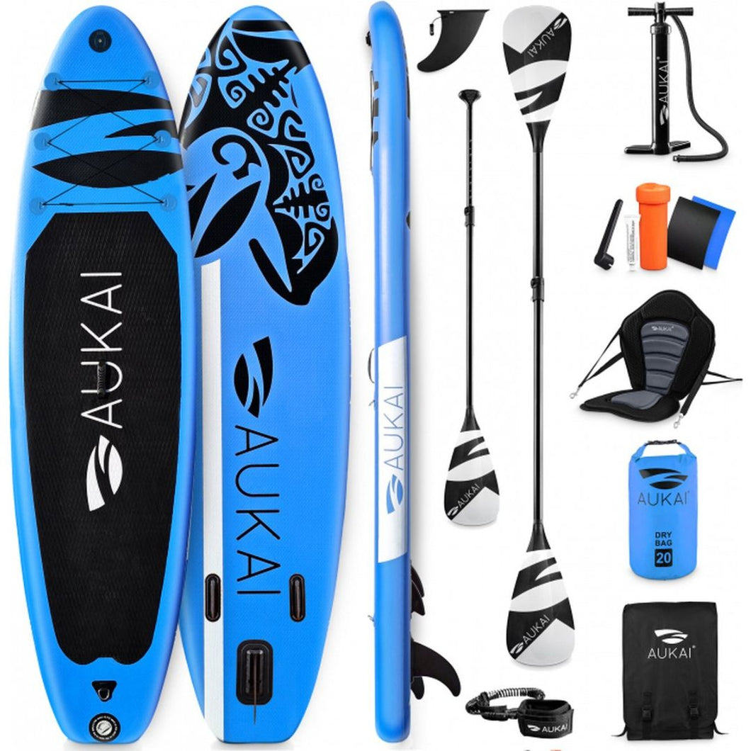 Yolo-deals - Supboard Ocean - 320 cm - Incl kayak paddle en zitje - Geschikt tot 200KG - Diverse kleuren