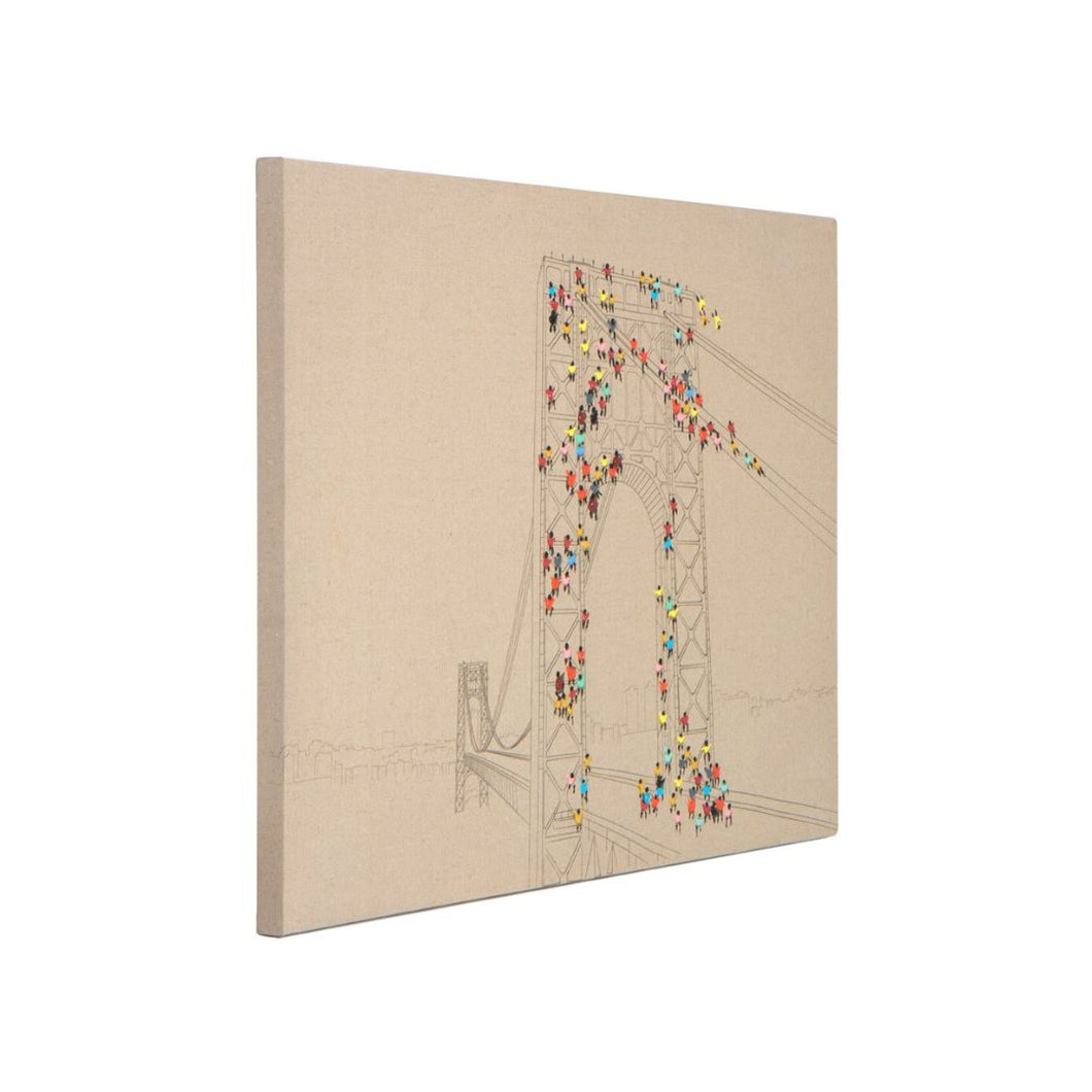 Yolo-deals - Olie-schilderij - Flash Mob II - (100x75cm)