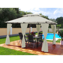 Afbeelding in Gallery-weergave laden, Yolo-deals - Tuin Prieel DeLuxe met LED verlichting - Solar - 3x4M - UV bestendig - Incl zijwanden - Diverse kleuren
