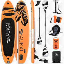 Afbeelding in Gallery-weergave laden, Yolo-deals - Supboard Ocean - 320 cm - Incl kayak paddle en zitje - Geschikt tot 200KG - Diverse kleuren
