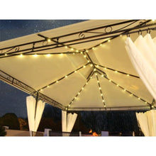 Afbeelding in Gallery-weergave laden, Yolo-deals - Tuin Prieel DeLuxe met LED verlichting - Solar - 3x4M - UV bestendig - Incl zijwanden - Diverse kleuren

