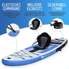 Afbeelding in Gallery-weergave laden, Yolo-deals - Supboard Ocean - 320 cm - Incl kayak paddle en zitje - Geschikt tot 200KG - Diverse kleuren
