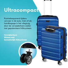 Afbeelding in Gallery-weergave laden, Yolo-deals - 3- Delige kofferset - met afneembare wielen - 360° draaibaar - geinteregreerd slot - Napoli - Diverse kleuren
