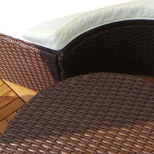 Afbeelding in Gallery-weergave laden, Yolo-deals - Polyrattan Lounge eiland met LED verlichting - Solar - 180/210 cm - Inclusief kussens - UV bestendig - Diverse kleuren

